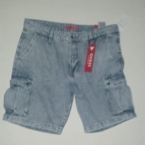 Guess Stonewashed Cargo Shorts Size-36 NWT
